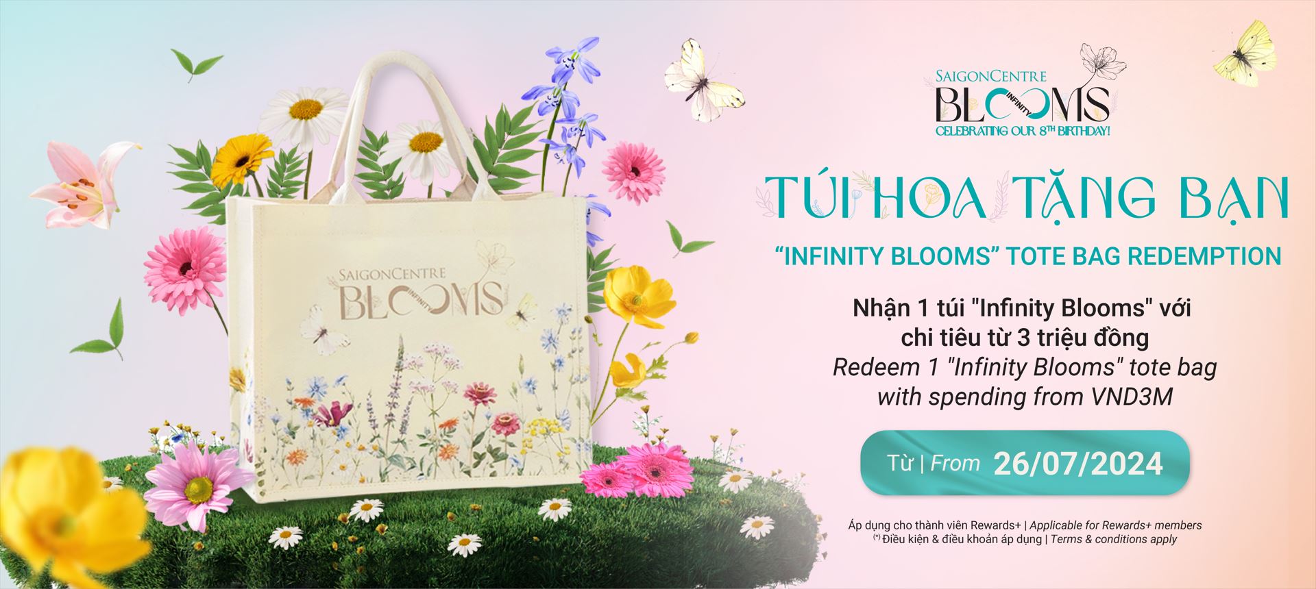 "INFINITY BLOOMS" TOTE BAG REDEMPTION