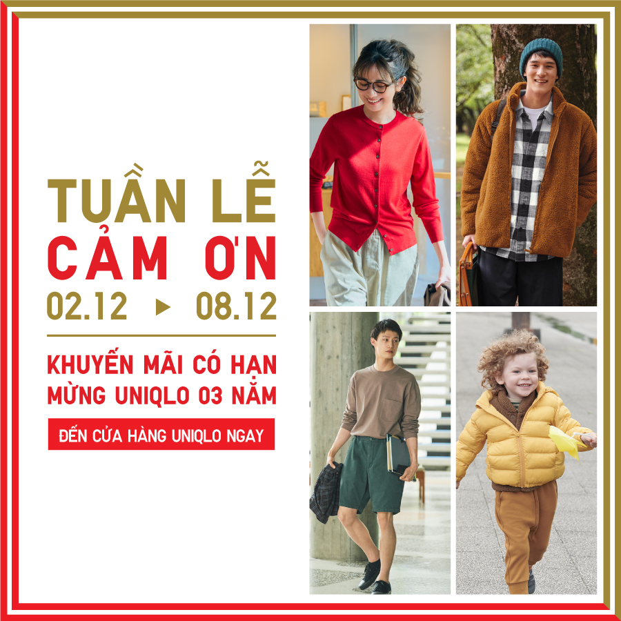 UTILITY FASHION STYLES WITH LIMITED OFFER ON UNIQLO 3 YEARS ANNIVERSARY