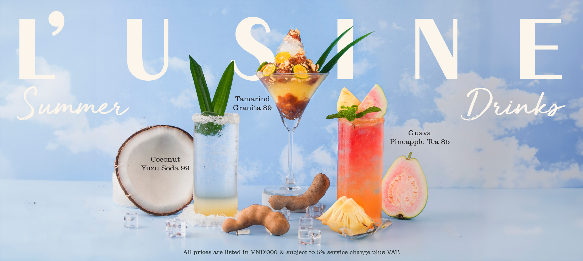 L'USINE - SUMMER DREAMS DRINK COLLECTION