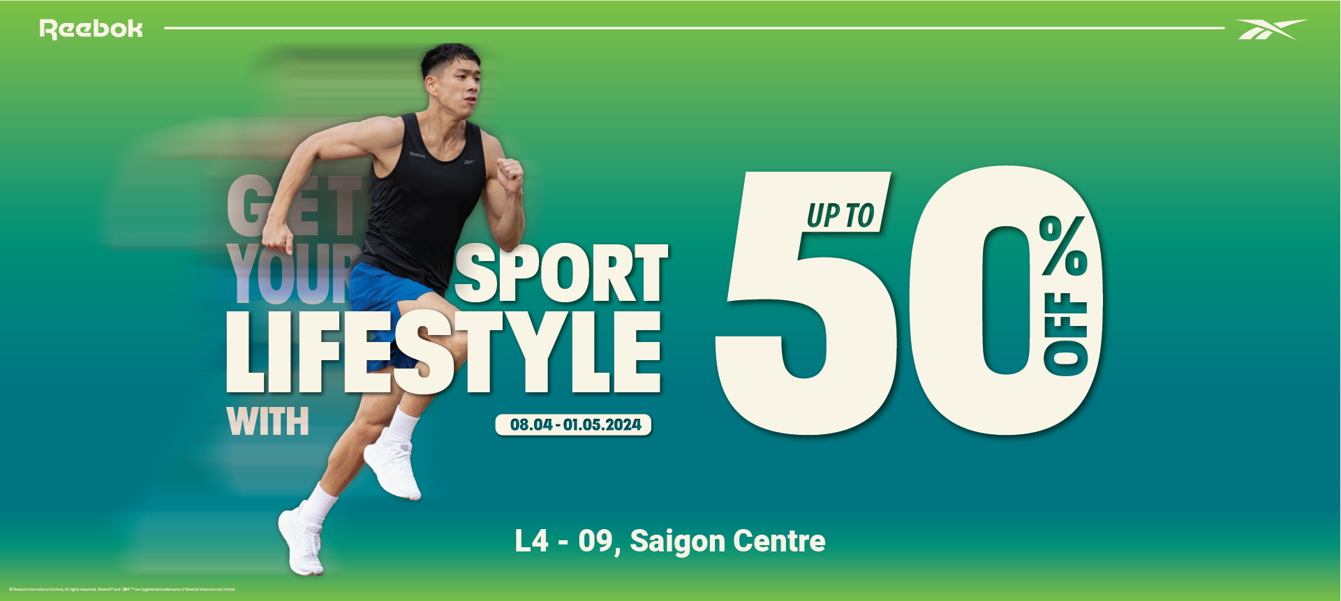 REEBOK - GET YOUR SPORT LIFESTYLE WITH UP TO 50% OFF