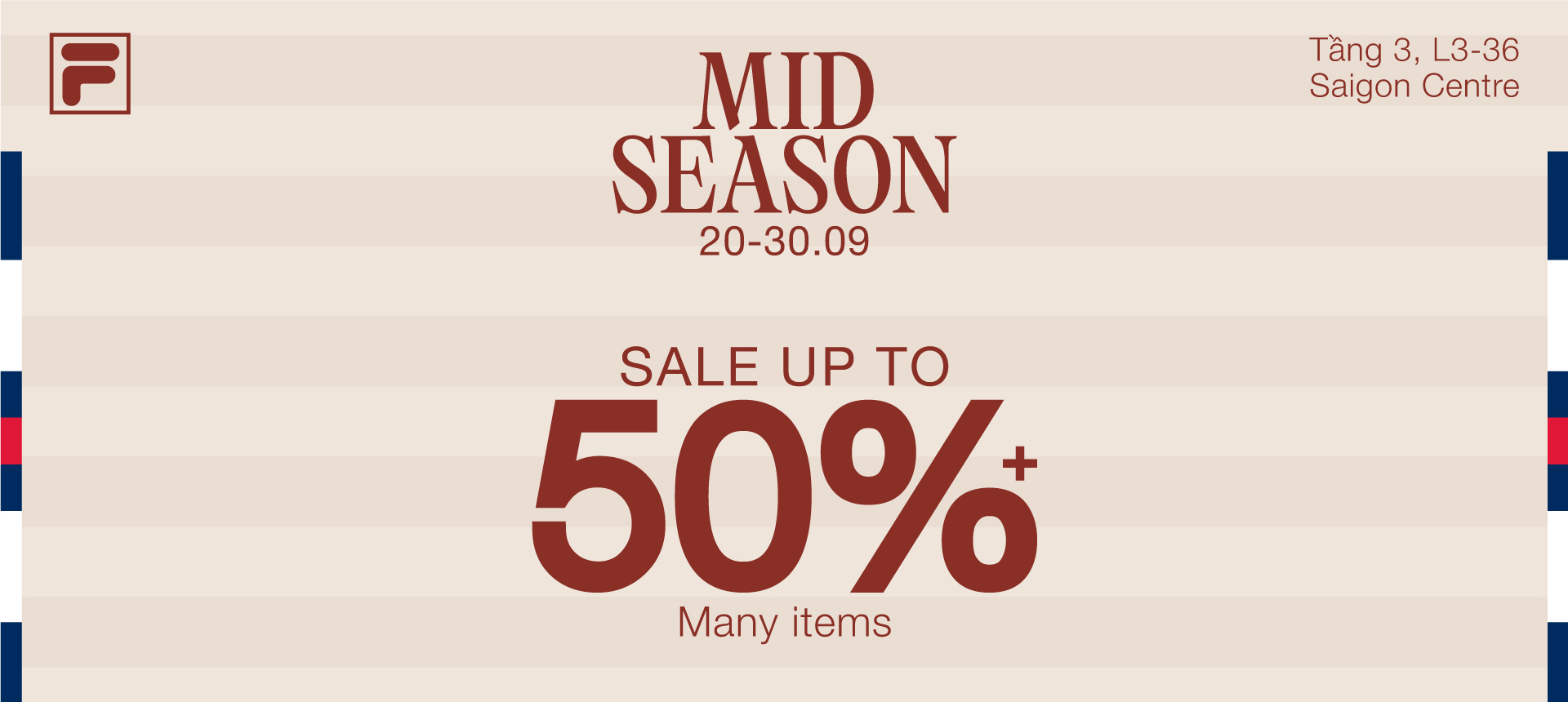 REFRESH YOUR WARDROBE WITH FILA MID-SEASON SALE UP TO 50%+