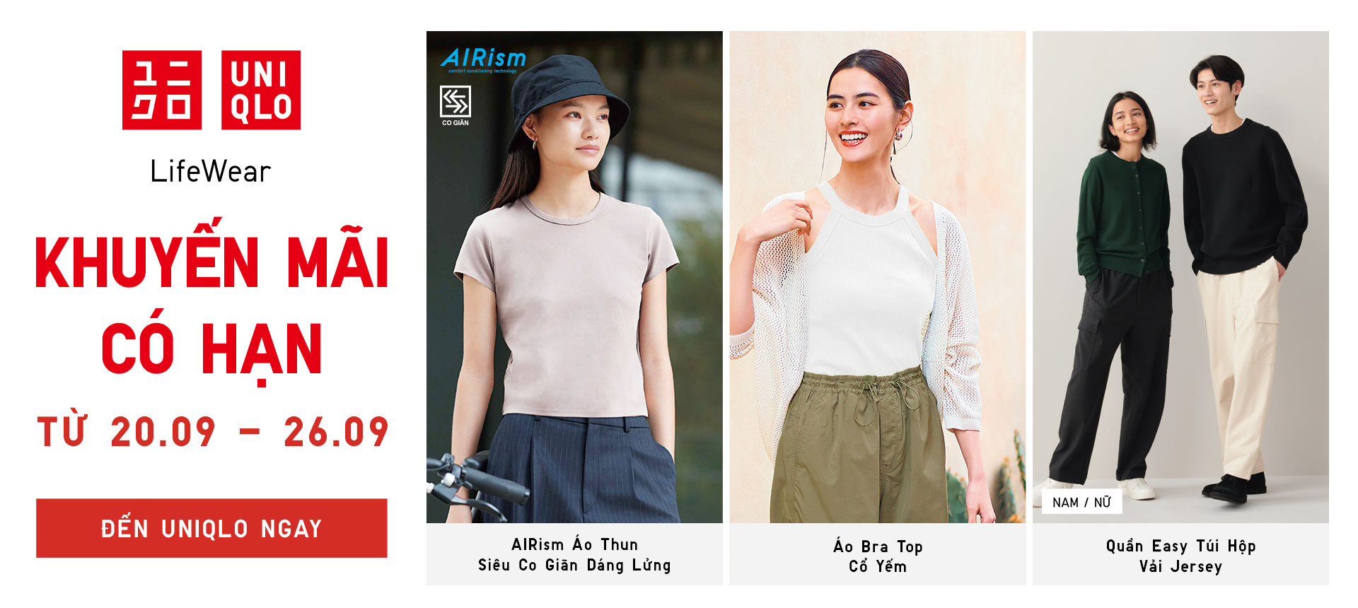 UNIQLO - KHUYẾN MÃI CÓ HẠN - ĐA DẠNG SẢN PHẨM CHẤT LƯỢNG VỚI GIÁ ƯU ĐÃI ĐẶC BIỆT