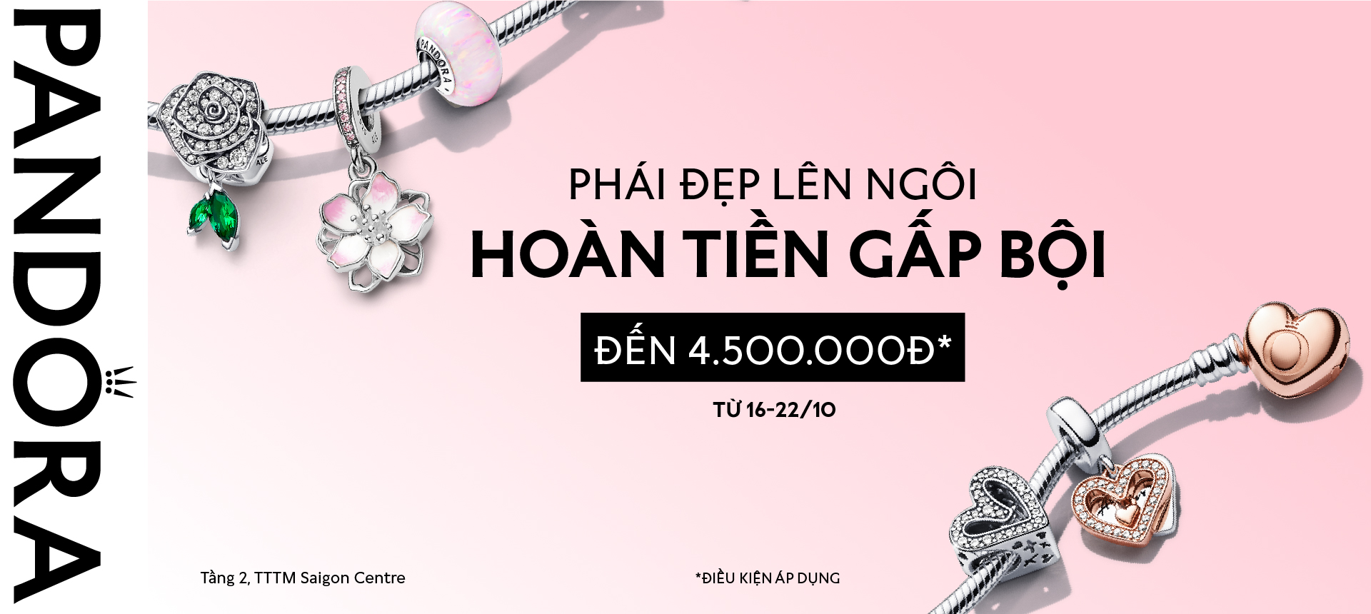 PANDORA - EMBRACING BEAUTY - CASHBACK UP TO VND 4.5 MILLION