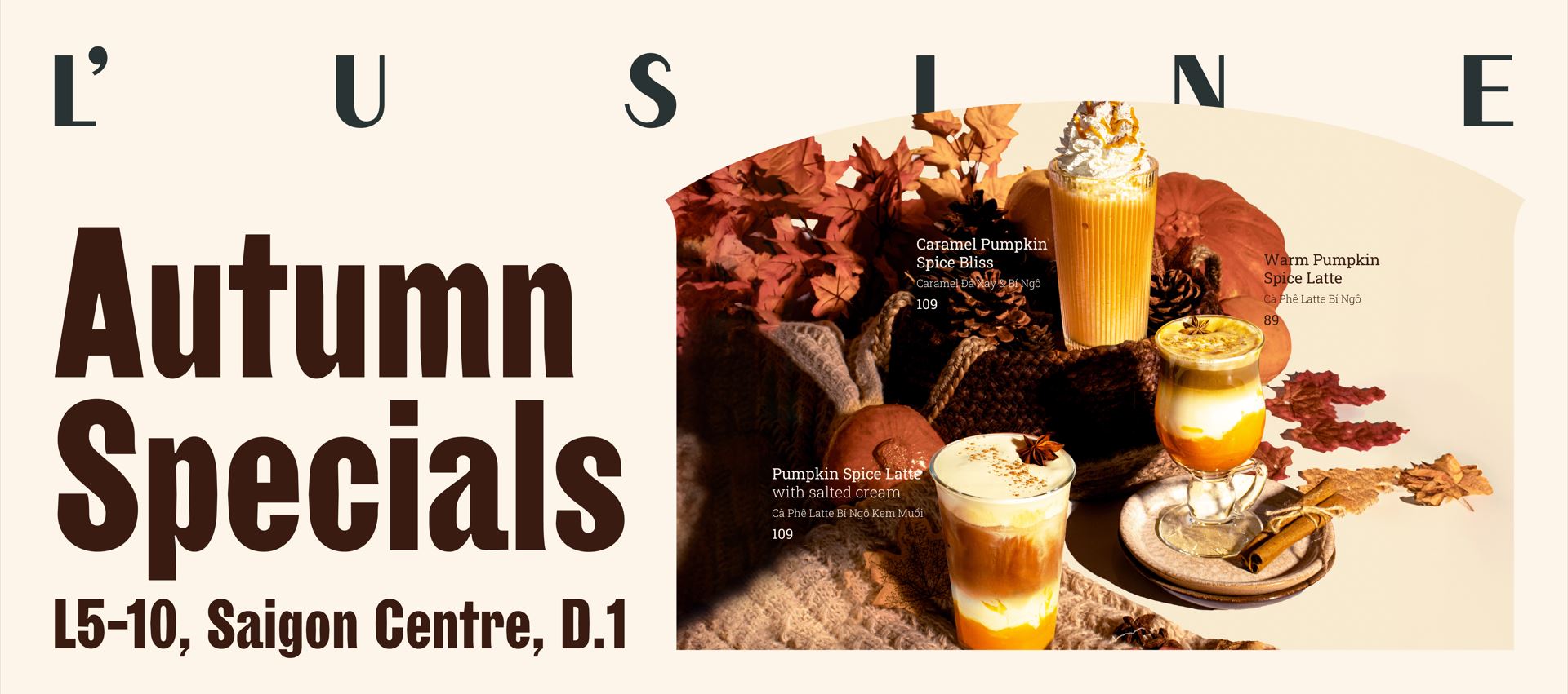 L'USINE AUTUMN SPECIALS - FALL INTO PUMPKIN SPICE SEASON