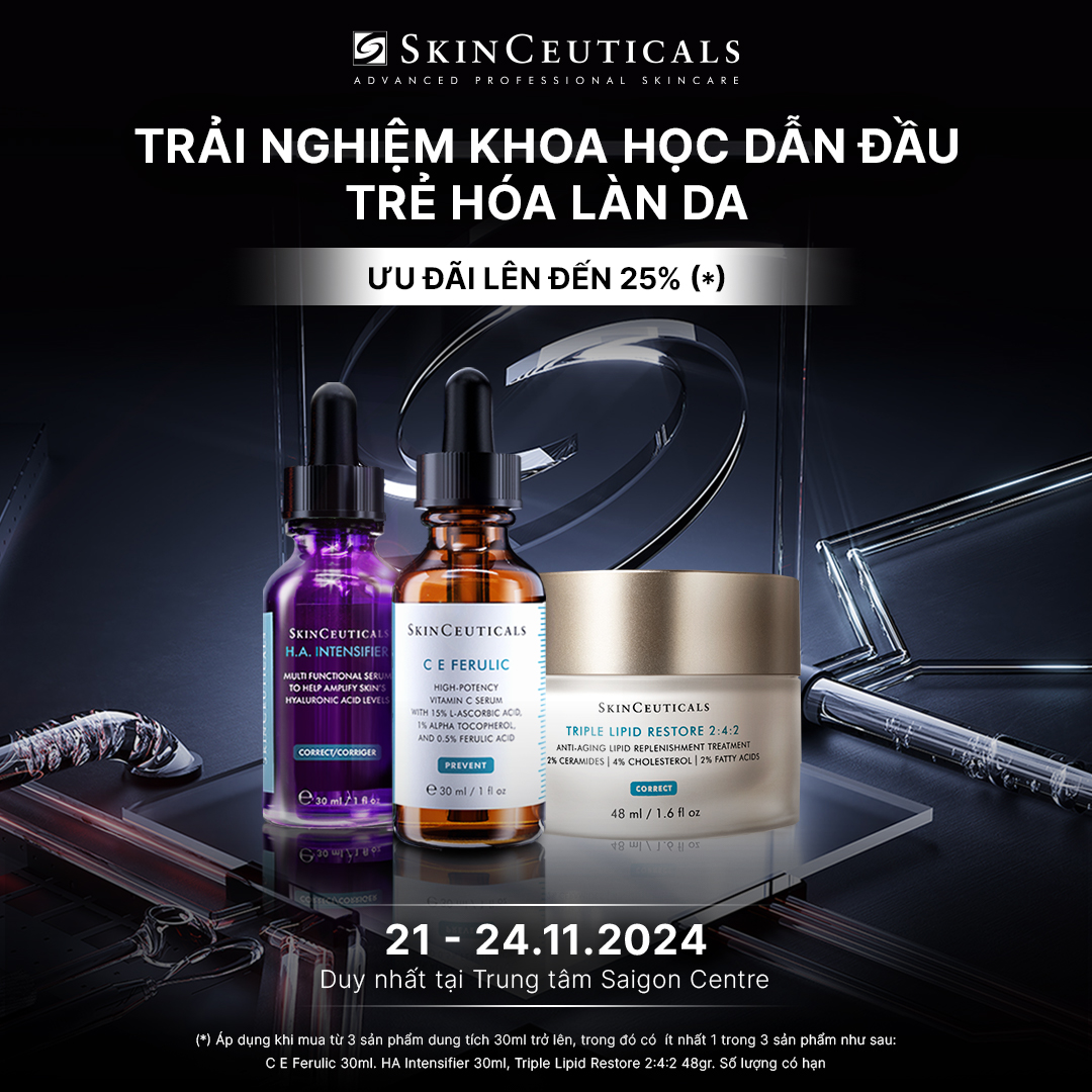 SKINCEUTICALS - TRẢI NGHIỆM KHOA HỌC DẪN ĐẦU TRẺ HÓA LÀN DA