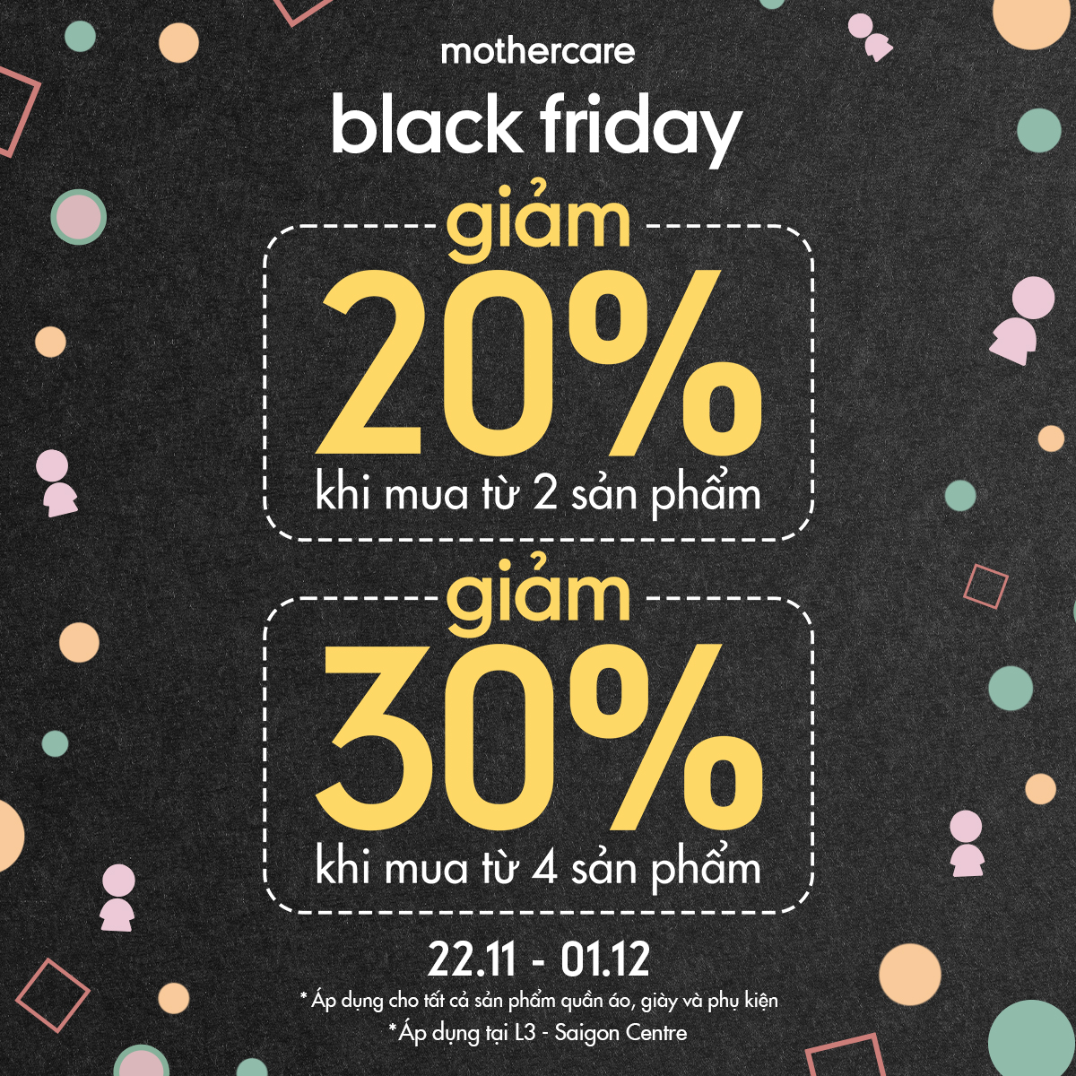 MOTHERCARE BLACK FRIDAY - BÙNG NỔ SIÊU SALE LỚN NHẤT NĂM