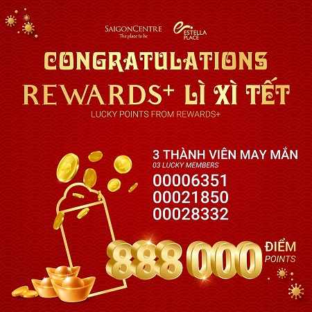 “LUCKY POINTS FROM REWARDS+” WINNERS