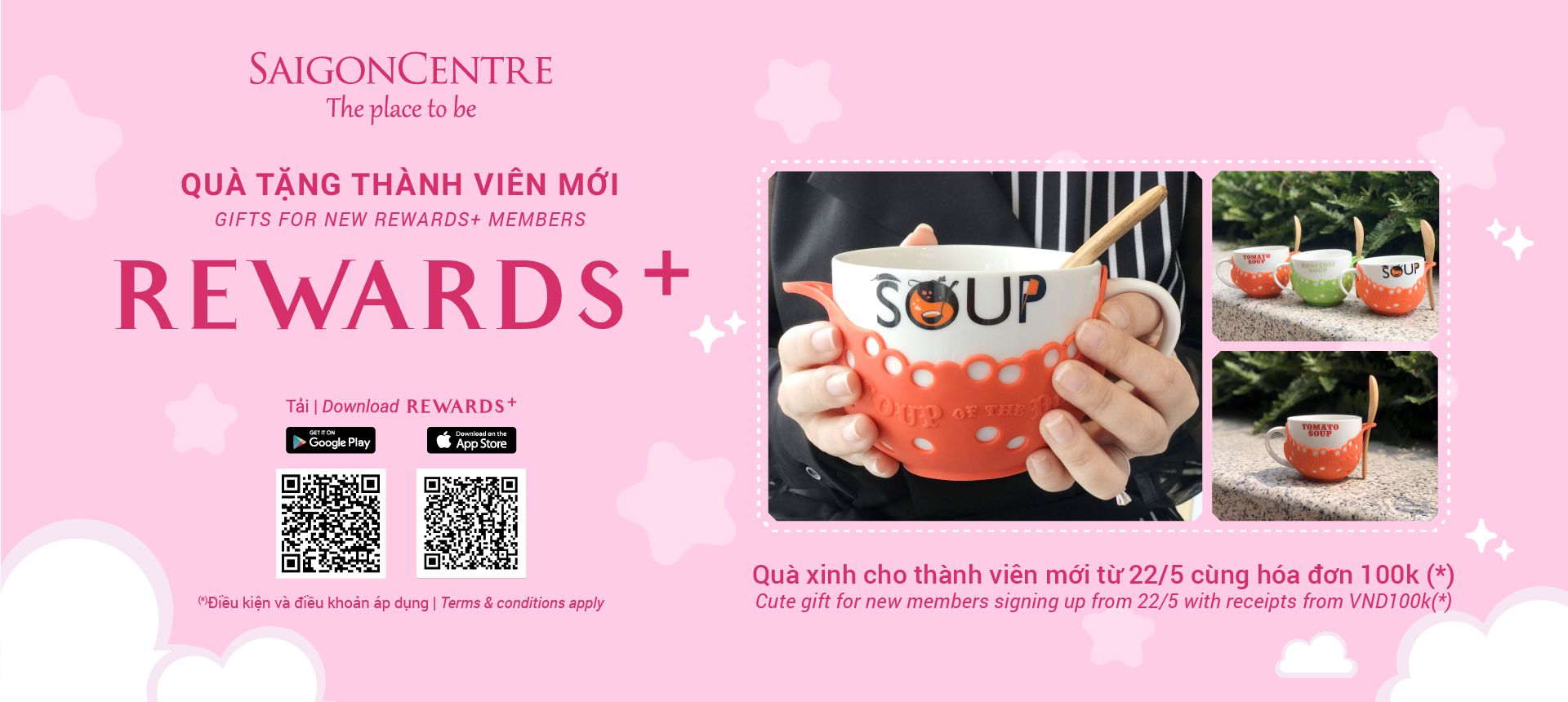 CUTE GIFT FOR NEW MEMBERS SIGNING UP FROM 22/05 WITH RECEIPTS FROM VND100K (*)