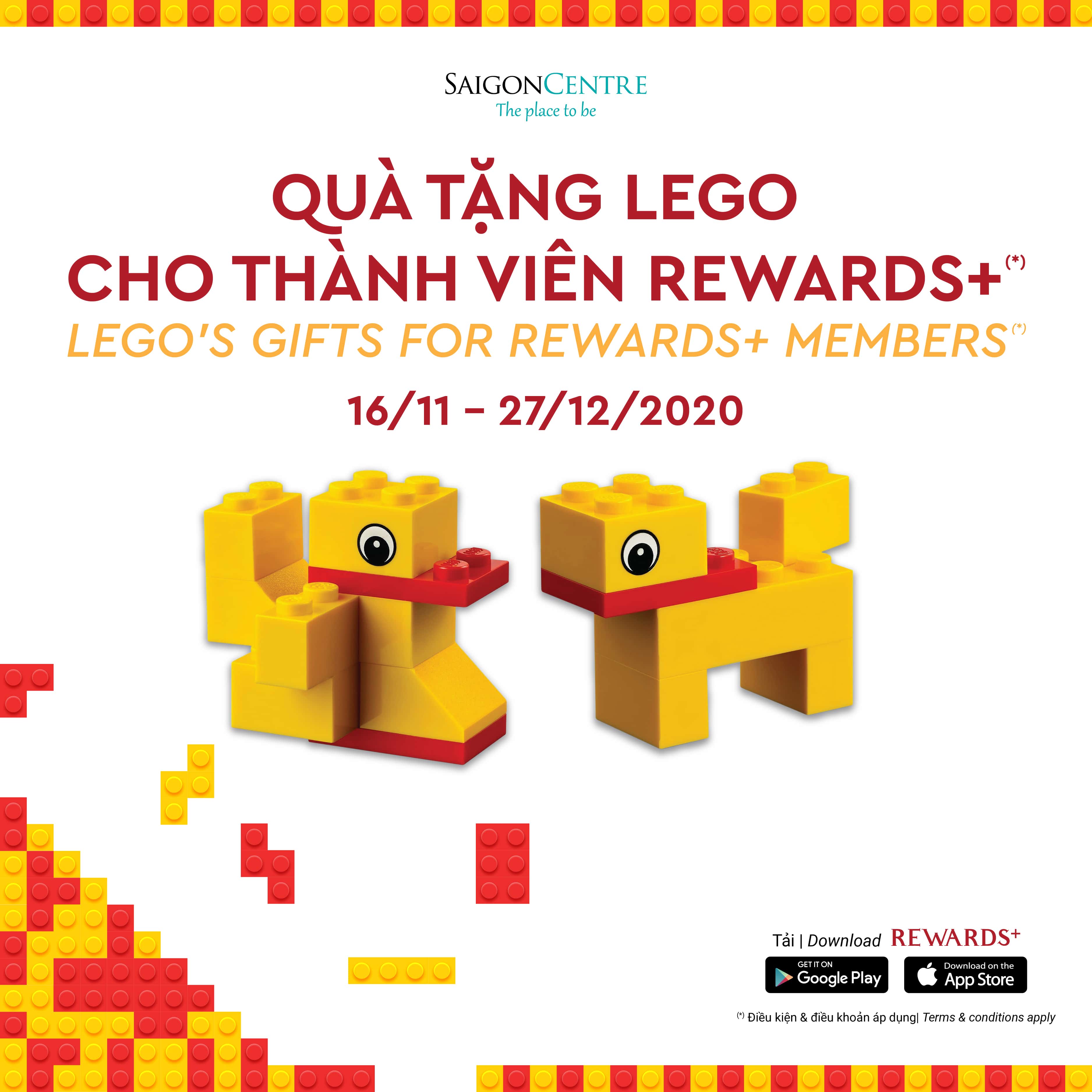 LEGO TOYS FOR NEW REWARDS+ MEMBERS
