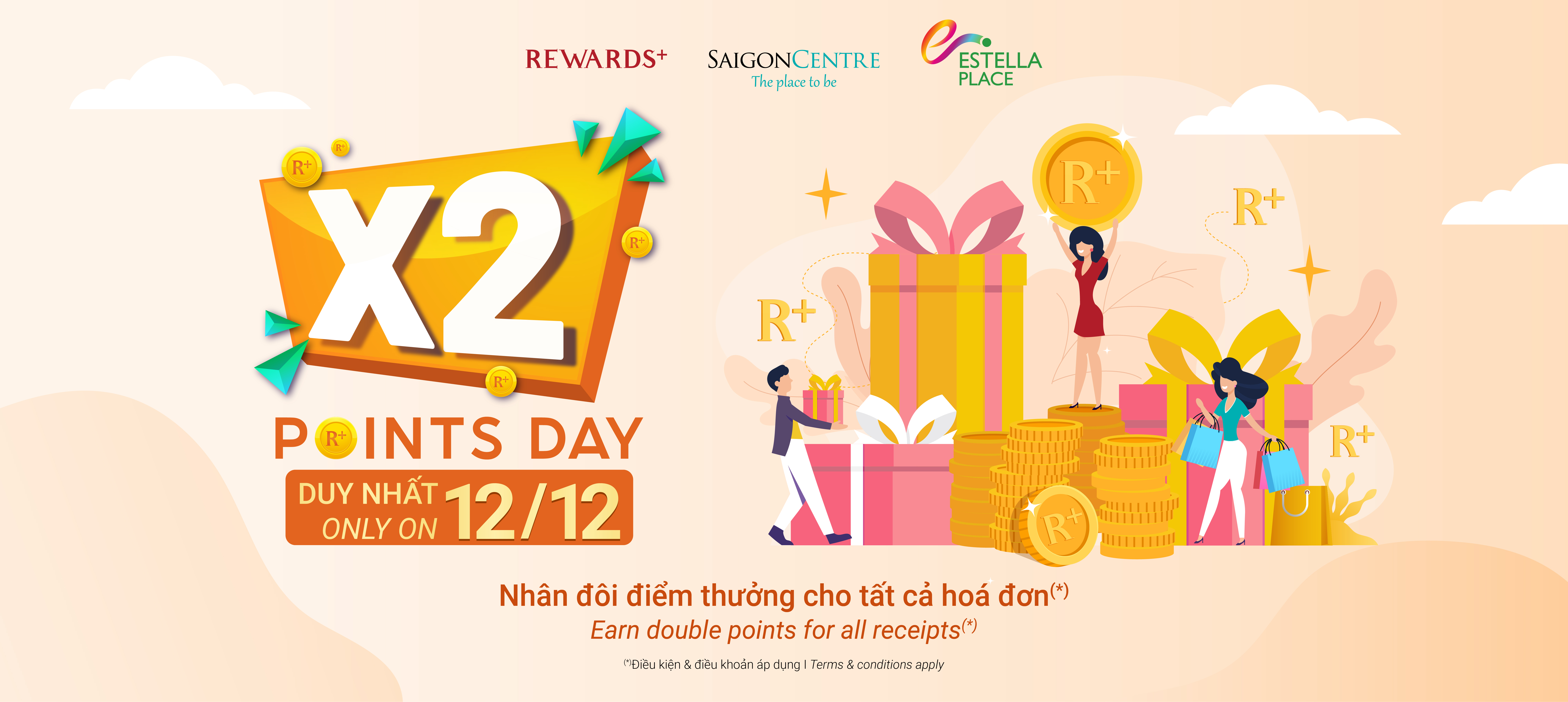 EARN DOUBLE POINTS FOR ALL RECEIPTS ON 12/12